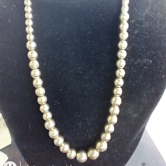 korean Jewelry Korean Stamped Gold Tone Bead Necklace Poshmark